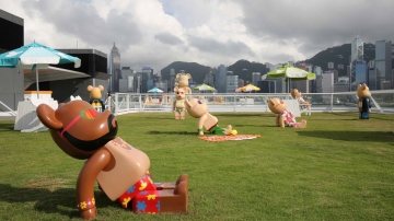 [홍콩] 하버시티 오션 터미널 데크--->해변으로 완전 탈바꿈