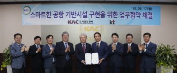 한국공항공사와 KT간 스마트 에어포트 구현 업무협약