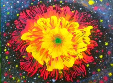 [미술] 우주꽃...이영준 화가 새해 기원 담아 빅뱅을 캔버스에 옮겨
