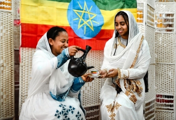 화천산천어축제, 에티오피아 참전용사 후손들 '피스 커피' 홍보